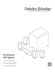 Definitive Technology PROCINEMA 400 User's Manual