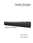 Definitive Technology MYTHOS XTR-SSA5 User's Manual