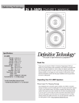 Definitive Technology 5.5BPS User's Manual