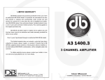 DB Drive Car Amplifier 3 CHANNEL AMPLIFIER User's Manual