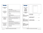 Danby DUF408WE User's Manual