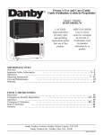 Danby DMW1009W User's Manual