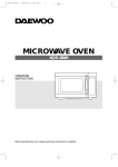 Daewoo Electronics KOR-1B4H User's Manual