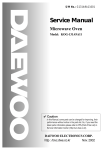 Daewoo Electronics KOG-131A9A11 User's Manual
