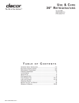 Dacor EF36 User's Manual