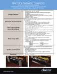 Dacor Food Warmer 24 User's Manual