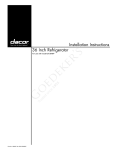 Dacor EF36IWF User's Manual