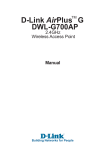 D-Link DWL-G700AP User's Manual