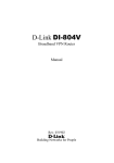 D-Link DI-804V User's Manual