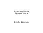 Cyclades PC400 User's Manual