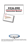 CVS DA CCA-200 User's Manual