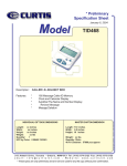 Curtis TID468 User's Manual