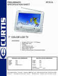 Curtis RT701A User's Manual