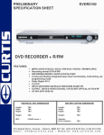 Curtis DVDR2100 User's Manual