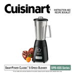 Cuisinart SPB-6SS User's Manual