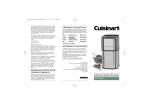 Cuisinart DCG-12BCC User's Manual