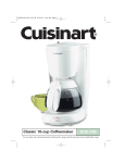 Cuisinart DCC-100C User's Manual