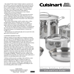 Cuisinart Chef's Classic 766-26 User's Manual