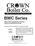Crown Boiler BWC150/225 User's Manual