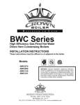Crown Boiler BWC151 User's Manual