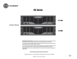 Crown Audio CE Series User's Manual