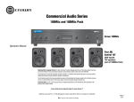 Crown Audio 180MAx User's Manual