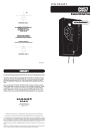 Crosley Radio CR57 User's Manual