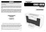 Crosley Radio CR02-001A User's Manual