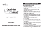 Crock-Pot SC7600 User's Manual