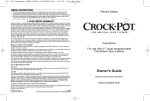 Crock-Pot Countdownn 4-7 Quart User's Manual