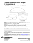 Crestron electronic TPMC-4XG-DS-B User's Manual