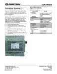 Crestron electronic GLA-PWSI50 User's Manual
