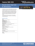 Crestron electronic DMC-VID4 User's Manual