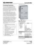 Crestron electronic CLS-EXP-DIMU User's Manual
