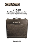 Crate Amplifiers VTX30 User's Manual