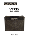 Crate Amplifiers VTX15 User's Manual