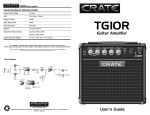 Crate Amplifiers TG10R User's Manual