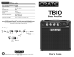 Crate Amplifiers TB10 User's Manual