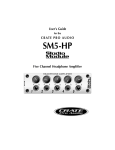 Crate Amplifiers SM5-HP User's Manual