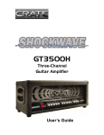 Crate Amplifiers SHOCKWAVE GT3500H User's Manual