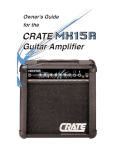 Crate Amplifiers MX15R User's Manual