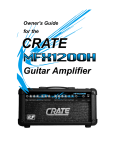 Crate Amplifiers MFX1200 User's Manual