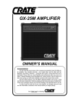 Crate Amplifiers GX-25M User's Manual