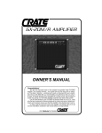 Crate Amplifiers GX-20M /R User's Manual