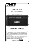 Crate Amplifiers GX-1200H User's Manual