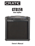Crate Amplifiers GTD15R User's Manual