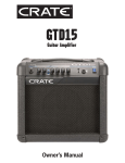 Crate Amplifiers GTD15 User's Manual