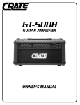 Crate Amplifiers GT-500H User's Manual