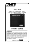 Crate Amplifiers GFX-65 User's Manual