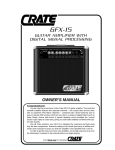 Crate Amplifiers GFX-15 User's Manual
